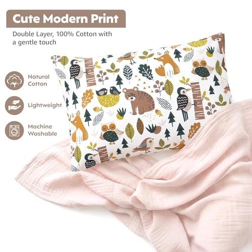 Image of a baby cherry Kids Pillow with 1 Pillowcase- 30x45 cm Perfect Toddler Pillow for Sleeping |Little Baby Pillow for Boys & Girls (2Yr to 6 Yr)