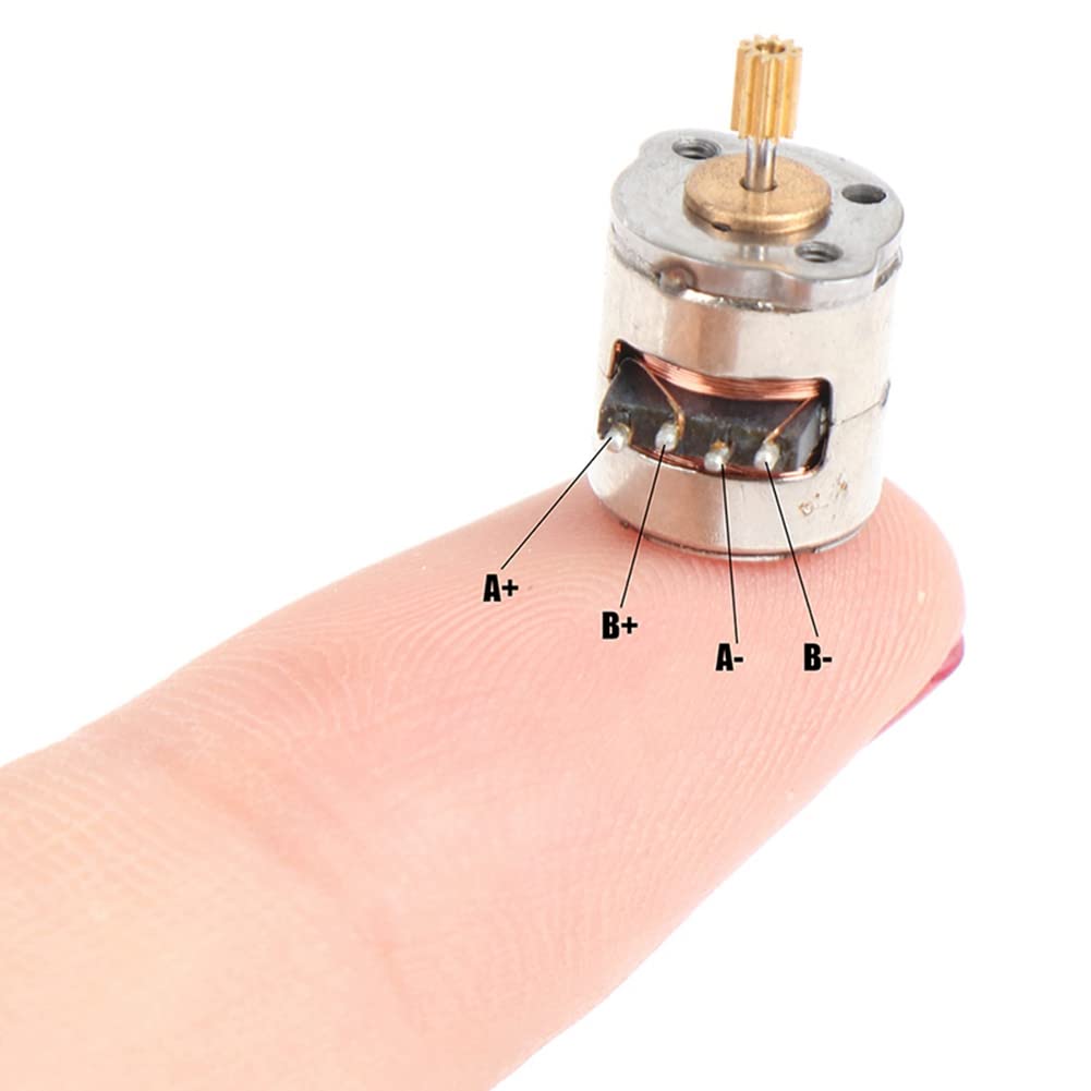 Lrtzizy Mini Stepper Motor 2 Phase 4 Wires Motor Stepper Miniature with Gear Mini Motor Toy Motor Craft 10pcs/Pack - Image 4
