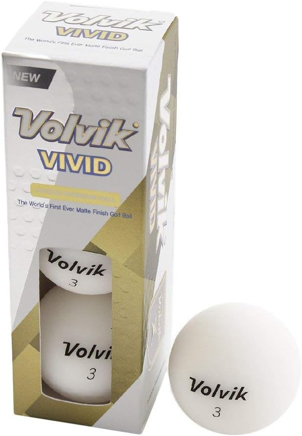 Volvik VIVID Golfball 3er Pack-Weiß