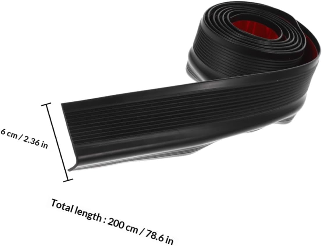 Didiseaon 2m Black Anti-slip Stair Trim Tape with Adhesive, 6cm 3cm Raised Safety Grip Strip for Indoor Outdoor Steps, Non-skid Stair Edge Protector for Schools and Kindergartens