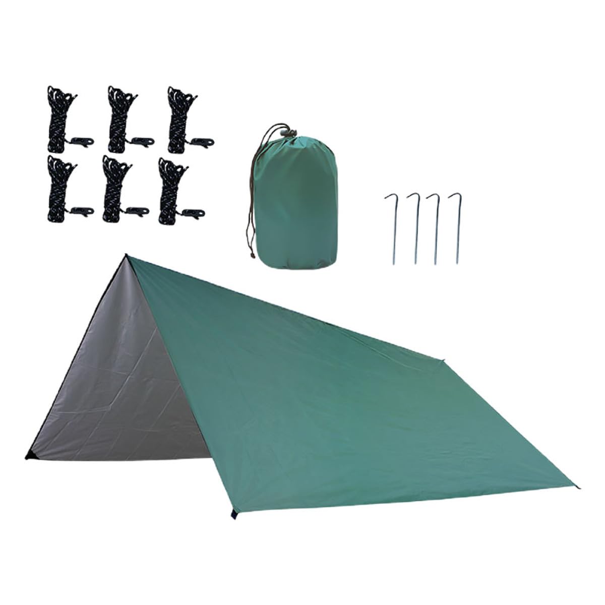 Tente légère imperméable en tissu Oxford vert abri solaire résistant