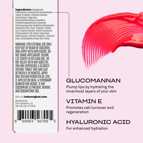 Babe Original Babe Glow Plumping Lip Jelly - High Shine Lip Gloss For Fuller, Thicker Lips, Moisturizing And Soothing, Clear #TOP4