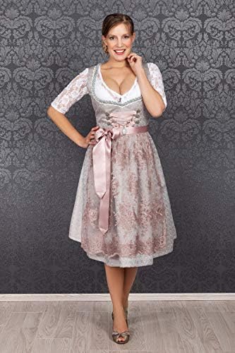Midi Dirndl Ina – Edles Dirndl in Hellgrün mit schimmernder Schürze Midi Dirndl Ina – Edles Dirndl in Hellgrün mit schimmernder Schürze