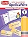 Evan-Moor Skill Sharpeners Spell and Write Workbook, Grade 1, Spelling Patterns, Test Prep, Word Families, Short Vowels, Grammar, Punctuation, Creative Writing, Vocabulary, Activities, Homeschool