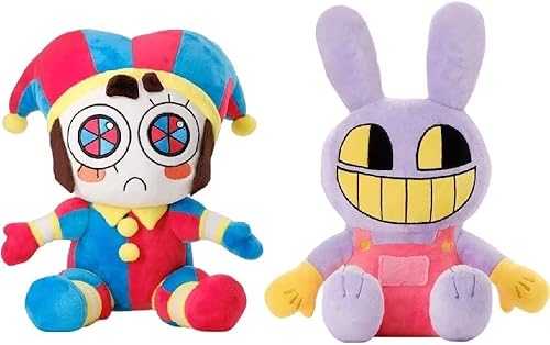 PLSDOIT The Amazing Digital Circus Plush, Pomni and Jax - Bonita figura de peluche. Cumpleaños, Halloween, Navidad, como regalo para adultos y niños