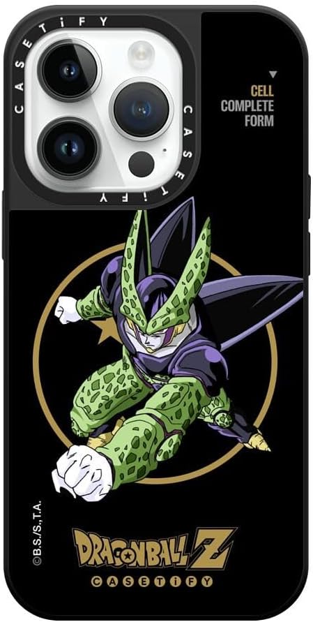 CASETiFY Mirror iPhone 15 Pro Max Case [Dragon Ball Colab/Reflective / 4.9ft Drop Protection/Magsafe] - Goku - Silver on Silver