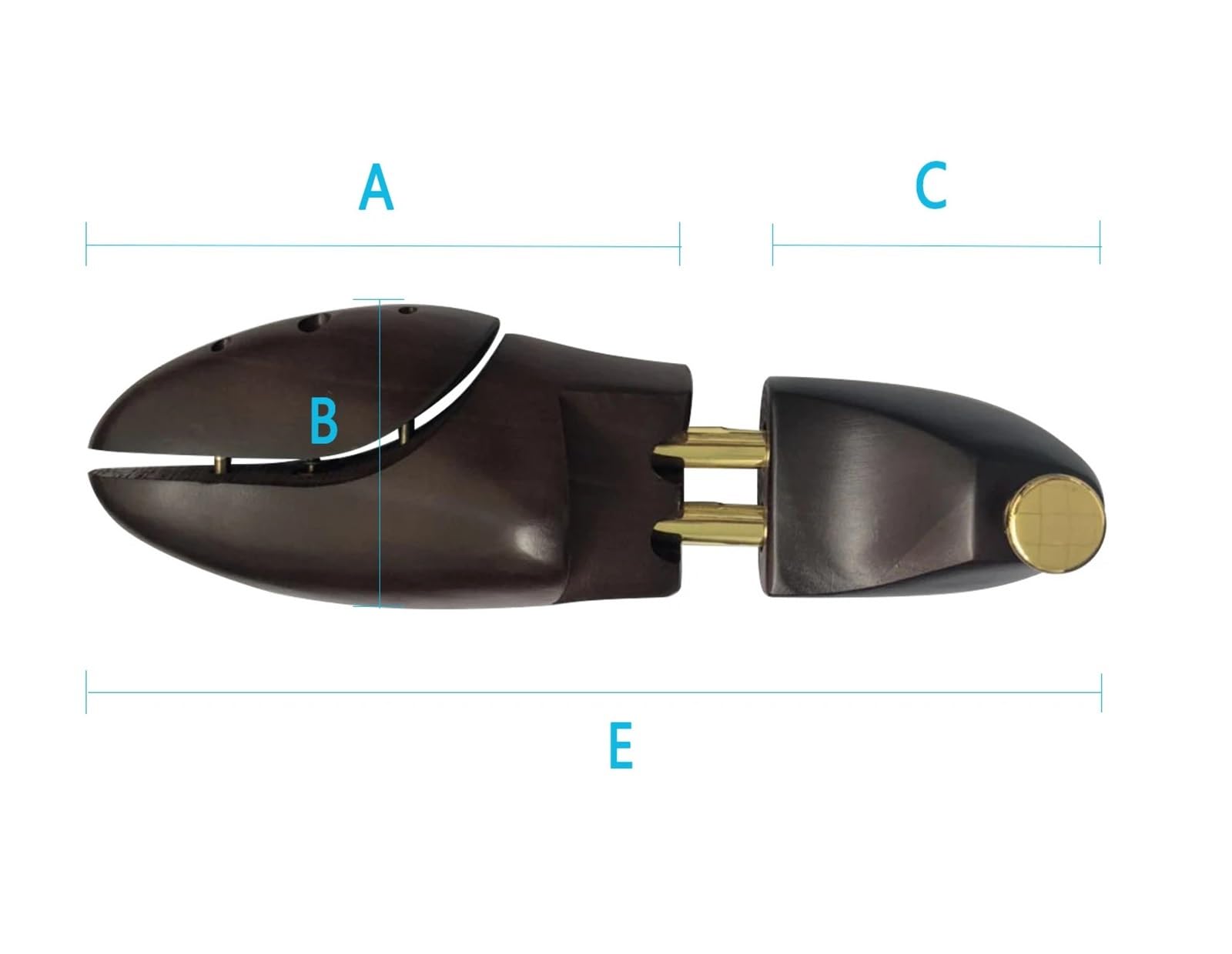 Árbol De Zapatos Ajustable De Doble Tubo For Hombres Y Mujeres, Árbol De Zapatos De Madera Adecuado para Botas O Zapatillas De Deporte(EUR46)