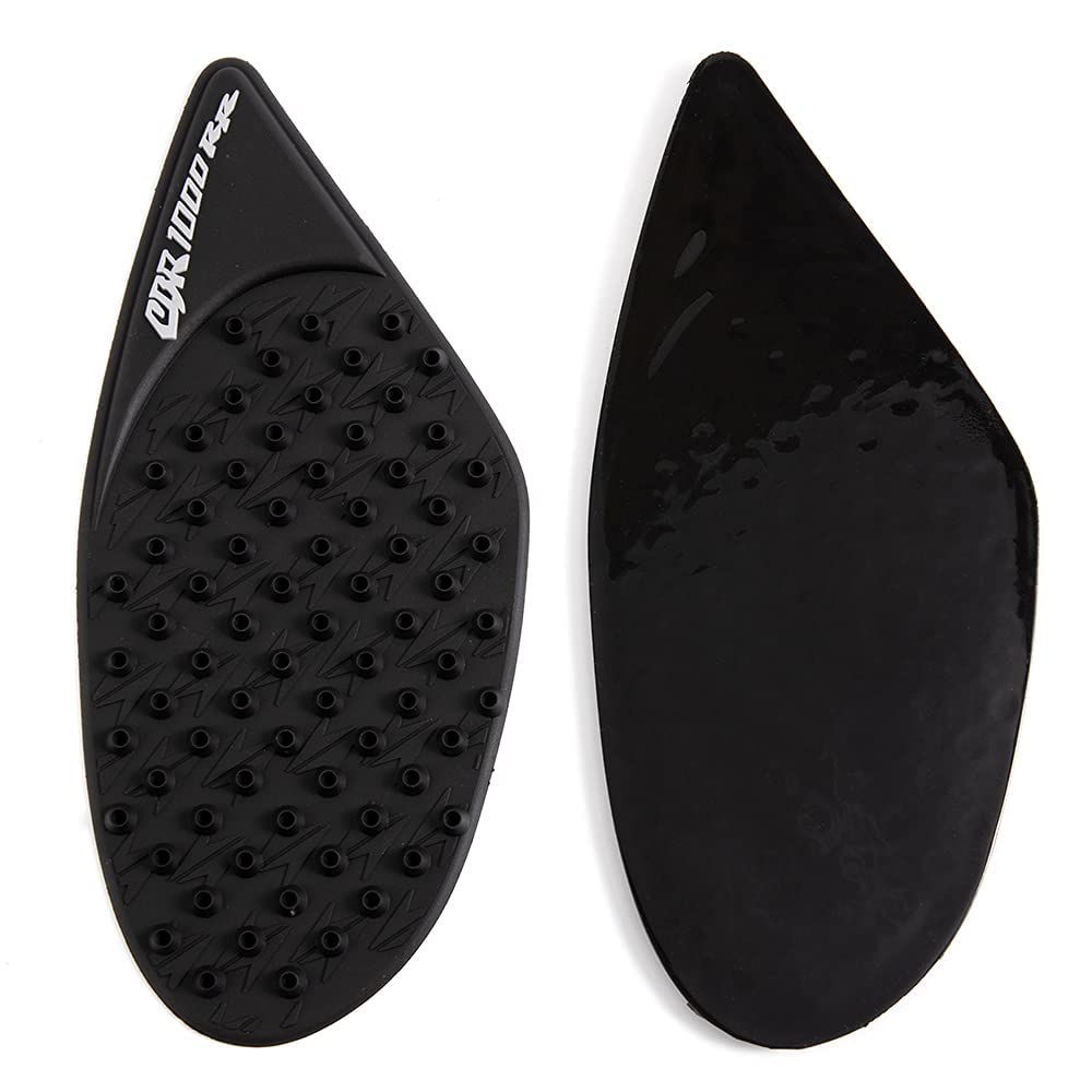 Adesivi laterali per serbatoio da moto Grip per le ginocchia Protettori in gomma nera Gas serbatoio Traccia Compatibile con e la maggior parte delle moto con serbatoio in metallo