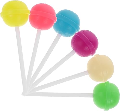 STOBOK 6 piezas Lollipop 3D Candy Puzzle para niños, borradores de alimentos, borradores de juguete, borradores de aula, borradores creativos,
