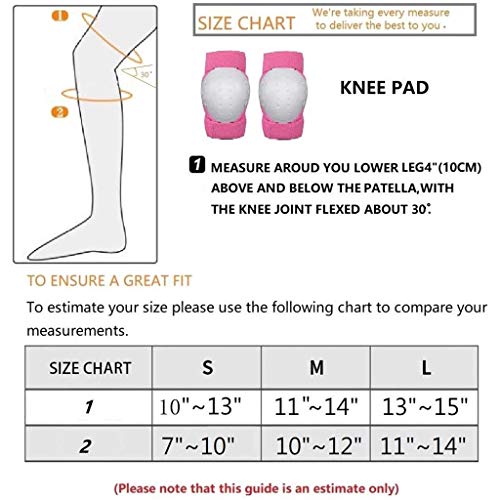 image for icoXXch Protective Gear 6 in 1 Set - Adults Knee and Elbow Pads with W