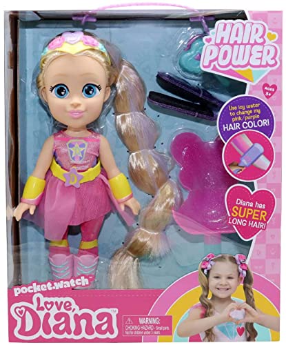 Love, Diana 13" Hairpower Doll and Accessories with Color Changing Hair
