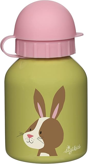 SIGIKID 25121 butelka na napoje zając las butelka dla dzieci akcesoria dla dziewczynek zalecana od 3 lat zielona/różowa 250 ml