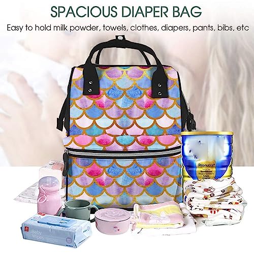 Sac à dos pour ordinateur portable sirène multicolore fini le mal de dos en voyage - 5