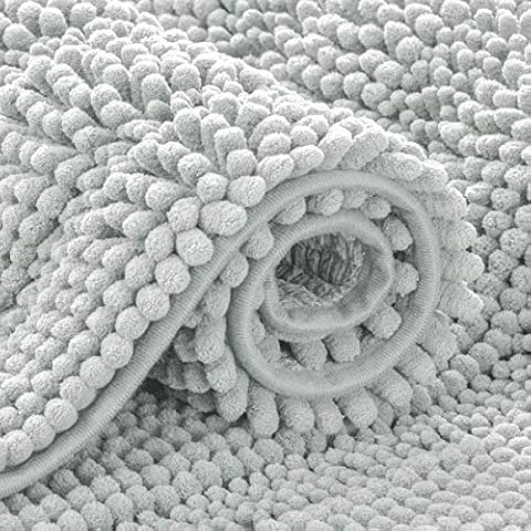 SUBRTEX Chenille Bath Mat Set Cover