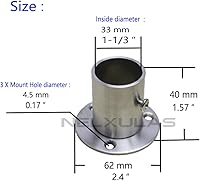 Vista 3 de Stainless Steel Closet Rod Flange Holder for Pipe (AD2)