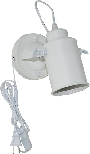 kylynly Iluminación industrial de riel de techo, luces vintage de montaje en pared, cabeza giratoria, base E26 enchufable, decoración para