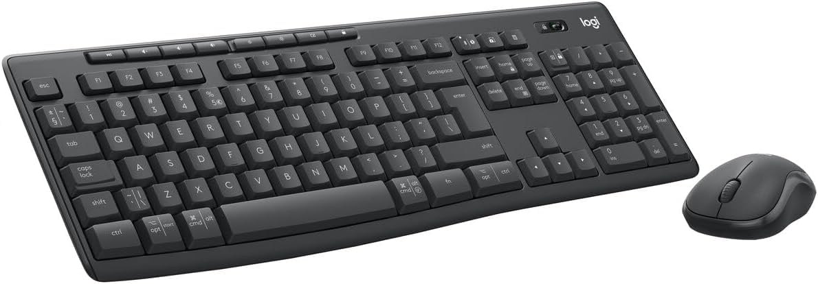 Logitech MK370 Combo for Business (920-012077) Pleine Taille (100%) • RF sans Fil + Bluetooth • Commutateur de clé à Membrane • QWERTY • Graphite • Souris Incluse (5099206113060)