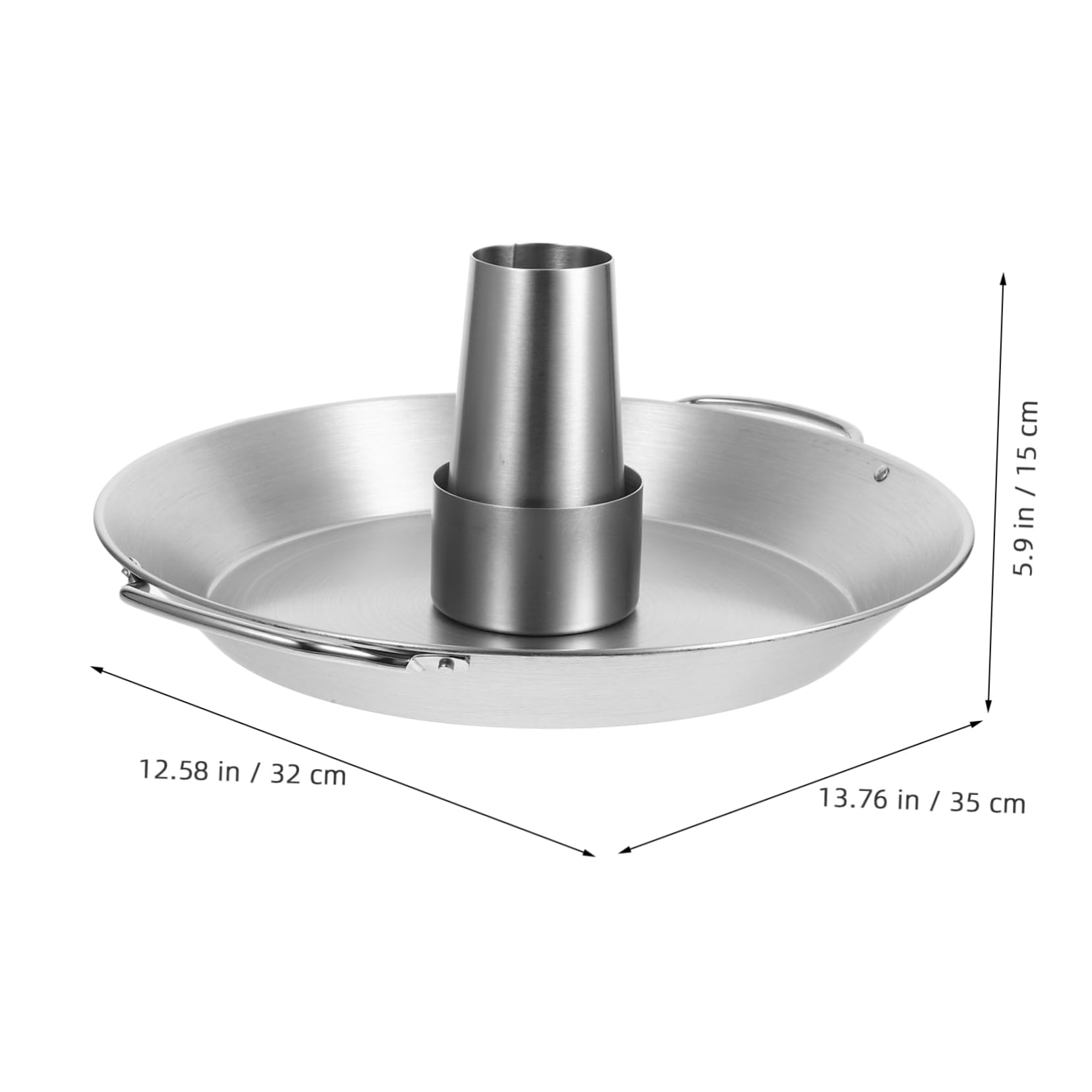 PRETYZOOM Supporto Verticale per Pollo Arrosto in Acciaio Inox per Grill | Colore Argento, Facile da Pulire, Struttura Rimovibile a Cono, Adatto anche Tacchino