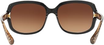 Coach Woman Sunglasses Black Frame, Brown Gradient Lenses, 57MM