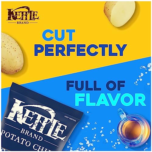 Kettle Brand Sea Salt And Vinegar Kettle Potato Chips, Gluten-Free, Non-Gmo, 7.5 Oz Bag #TOP2