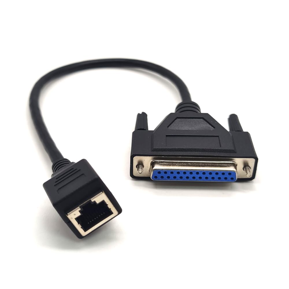 RJ45 to DB25 Female Serial Console Cable Adapter Extension Cable 30CM