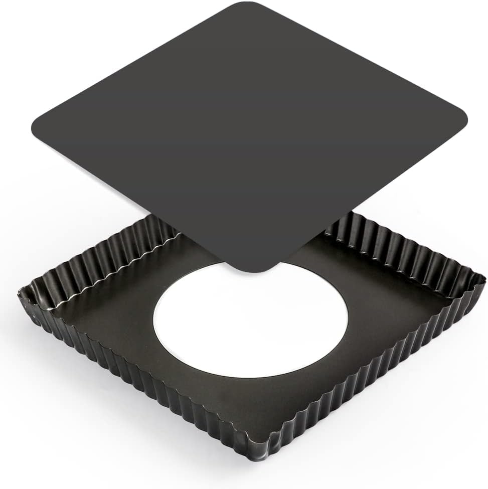 Cyimi Square Pie Pan Nonstick Tart Pan With Removable Bottom Heavy Duty Carbon Steel