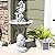Sunnydaze Fairy Flower 42-Inch Solar Fountain with Battery Backup and LED Lights - Submersible Pump - Resin and Fiberglass