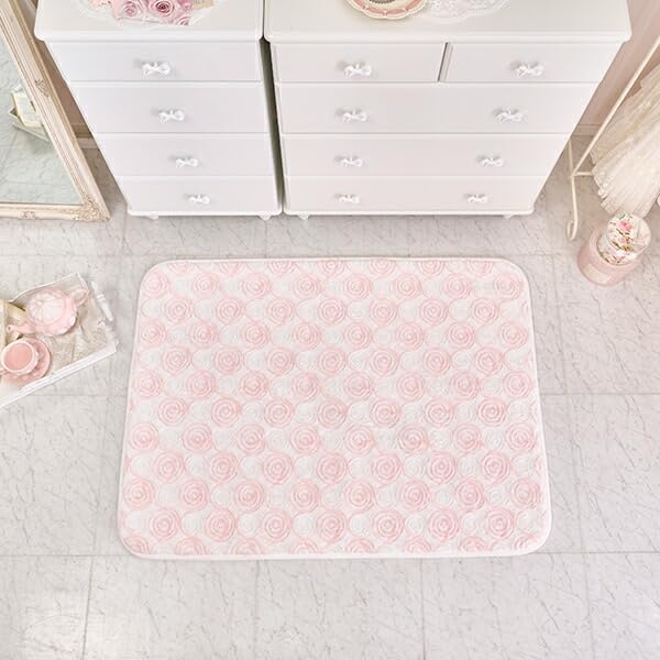 Amazon | ロマンティックプリンセス シフォンローズラグ（長方形・90