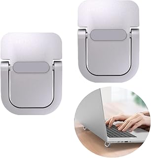 KREDHONG 2 Pcs Invisible Laptop Stand, Self-Adhesive Mini Laptop Stand Invisible Computer Keyboard Stand Ergonomic Lightweight Holder Mount for Laptop, MacBook, Wireless Keyboard