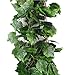 Price comparison product image Meiliy 8 Ft Artificial Greenery Chain Ivy Grape Leaves Vine Foliage Simulation Flowers Vine Grape Leaves Plants For Home Room Garden Wedding Garland Outside Decoration,Pack of 5