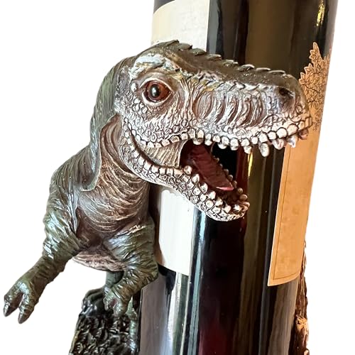 Top Brass T-Rex Wine Bottle Holder &ndash; Decorative Funny Dinosaur Display &ndash; Jurassic Wine Guardian
