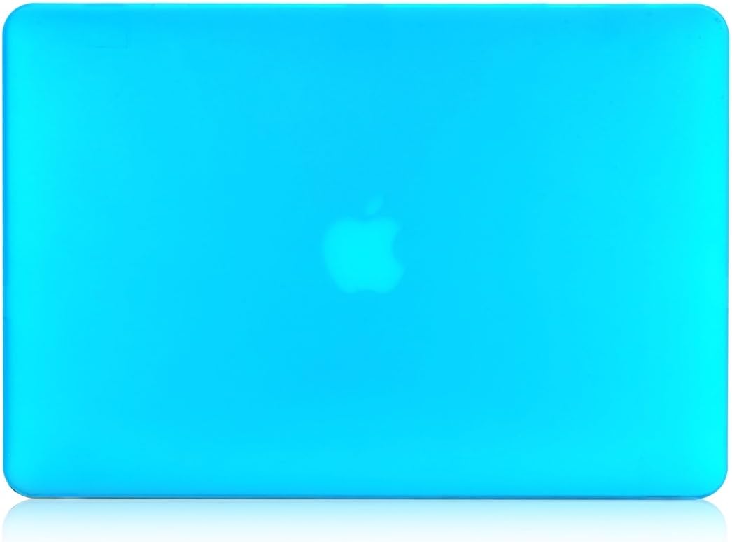 TOP CASE - Classic Series Rubberized Hard Case Compatible Older Generation MacBook Air 13" (A1369 and A1466) (Release 2010-2017) (Aqua Blue)