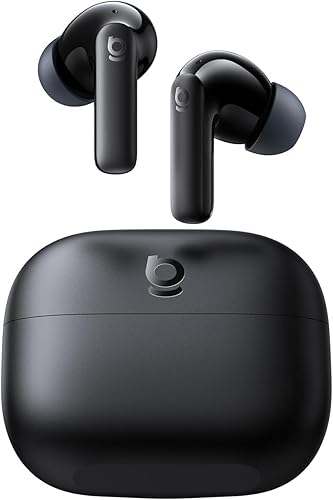 Baseus Bass BP1 NC - Auriculares inalámbricos híbridos con cancelación activa de ruido, controlador de súper graves de 0.472 in, tiempo de