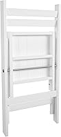 Vista 11 de Cosco Productos COSCO XL Silla plegable con respaldo de listones de madera, paquete de 2, color blanco