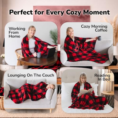 Image of Super Blanky Wearable Blankets for Women & Men, Graduation Day Gift for Her, Cozy Gifts for Women, Wife Birthday Gifts Ideas