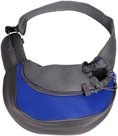 TNZMART Pet Dog Sling Carrier Hands Free Dog Portable Sling Bag Breathable Mesh Travel Safe Sling Bag Carrier for Small Dogs Cats (Deep…