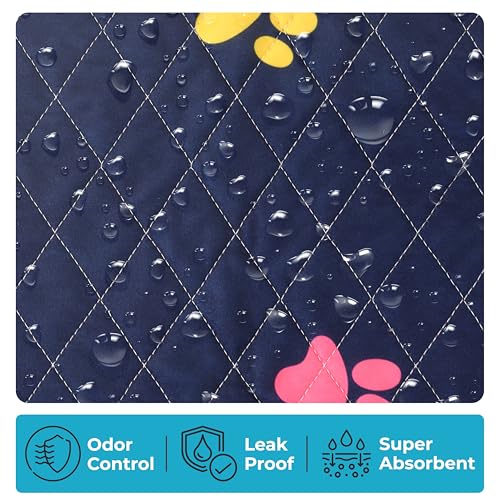 Image of Washable Rabbit & Guinea Pig Cage Liner & Bedding for Midwest (24 inchx47 inch), 2 Pack, Easy to Clean Unlike Fleece, Fast-Drying, Waterproof, Absorbent, Non-Slip Pee Pad, Reusable Bunny Mat for Small Animals