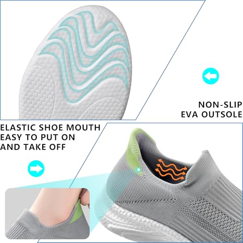 Womens Tennis Shoes Casual Fashion Sneakers Breathable Slip-On Walking Footwear for Workout Gym Sports3