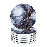 Geeignete Größe - Durchmesser des Untersetzers, 10cm. Geeignet für die meisten Tassen, Gläser, Becher und Flaschen. Kommen Sie mit 6 saugfähigen Getränkeuntersetzer, bereiten Sie sie für Ihren Esstisch, Couchtisch, Arbeitstisch, Bar usw. Halten Sie Ihre Möbel trocken und sauber, jederzeit und überall.