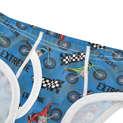 Boys' Exclusive Briefs Toddler Underwear 95% Combed Cotton Boxerbriefs 2T Extreme Motorcycle Pattern 34