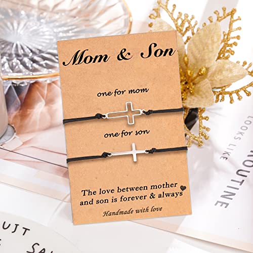 Tarsus Cross Matching Bracelets Gifts Ideas for Fathers Day Mothers Day Christmas Birthday3