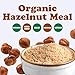 Food to Live Organic Hazelnut Meal, 4 Pounds – Non-GMO Natural Filbert Nut Powder, Finely Ground, Pure, Raw, Vegan, Kosher, Keto, Paleo Friendly Nutty Meal in Bulk. Good Source of Protein & Fiber