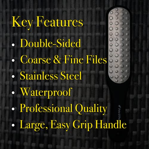 Pete & Pedro Double Sided Foot File - Men & Women Stainless Steel Pedicure Tool | Foot Care Metal Heel Scraper, Foot Rasp, And Callus Remover | As Seen On Shark Tank #TOP1