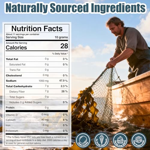 Image of 8 oz Pure Sodium Alginate Powder Food Grade - Thickener & Gelling Agent for Spherification Caviar, Desserts, Meat Products, Dairy Alternatives | Vegan, Gluten-Free, Keto-Friendly, Chefs