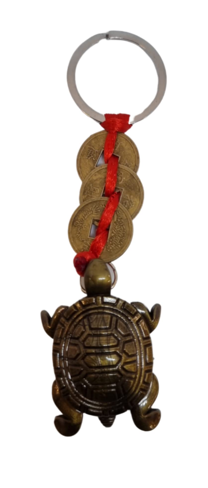 Blessings Bronze Tortoise Good luck coin keychain