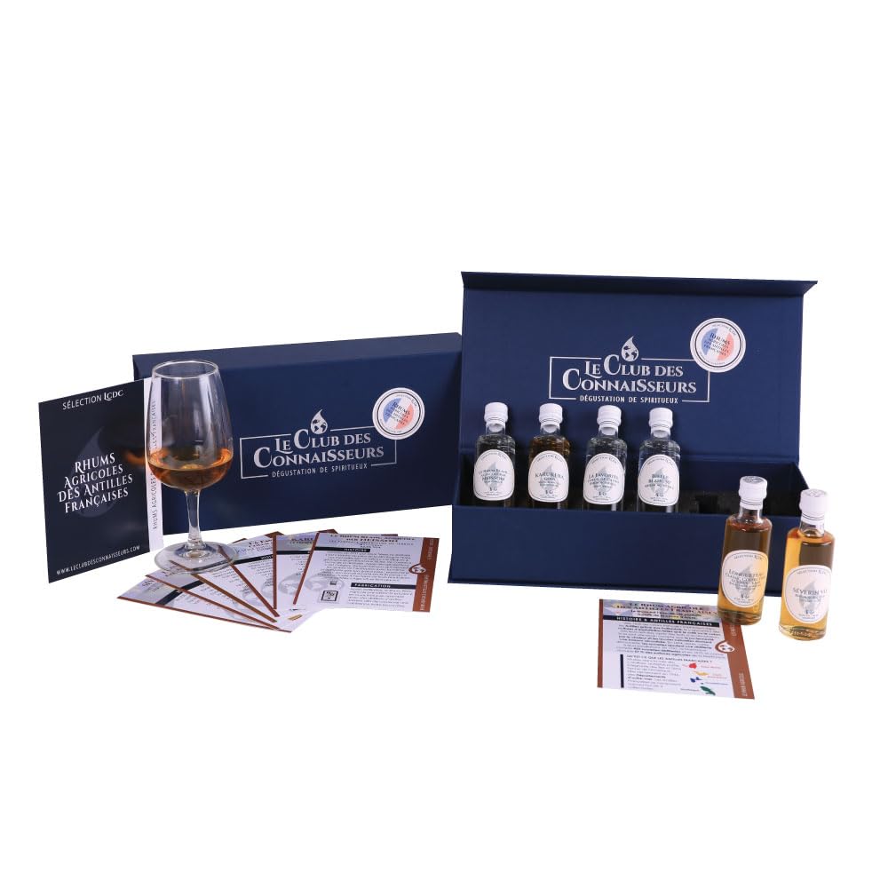 French Caribbean White and Aged Rum Tasting Set, 6 x 40 ml