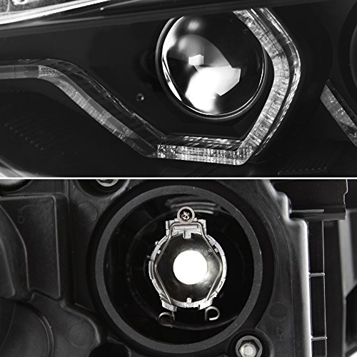 AKKON - For BMW F30 3-Series 4 Doors Sedan Black Bezel Factory Halogen Type Dual U-LED Ring Projector Headlights - Image 5