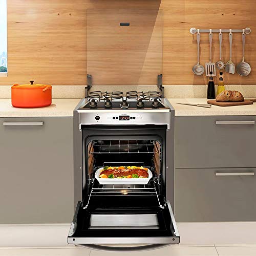 Fogão Brastemp 4 bocas embutir cor Inox com timer digital - BYO4TAR BIVOLT