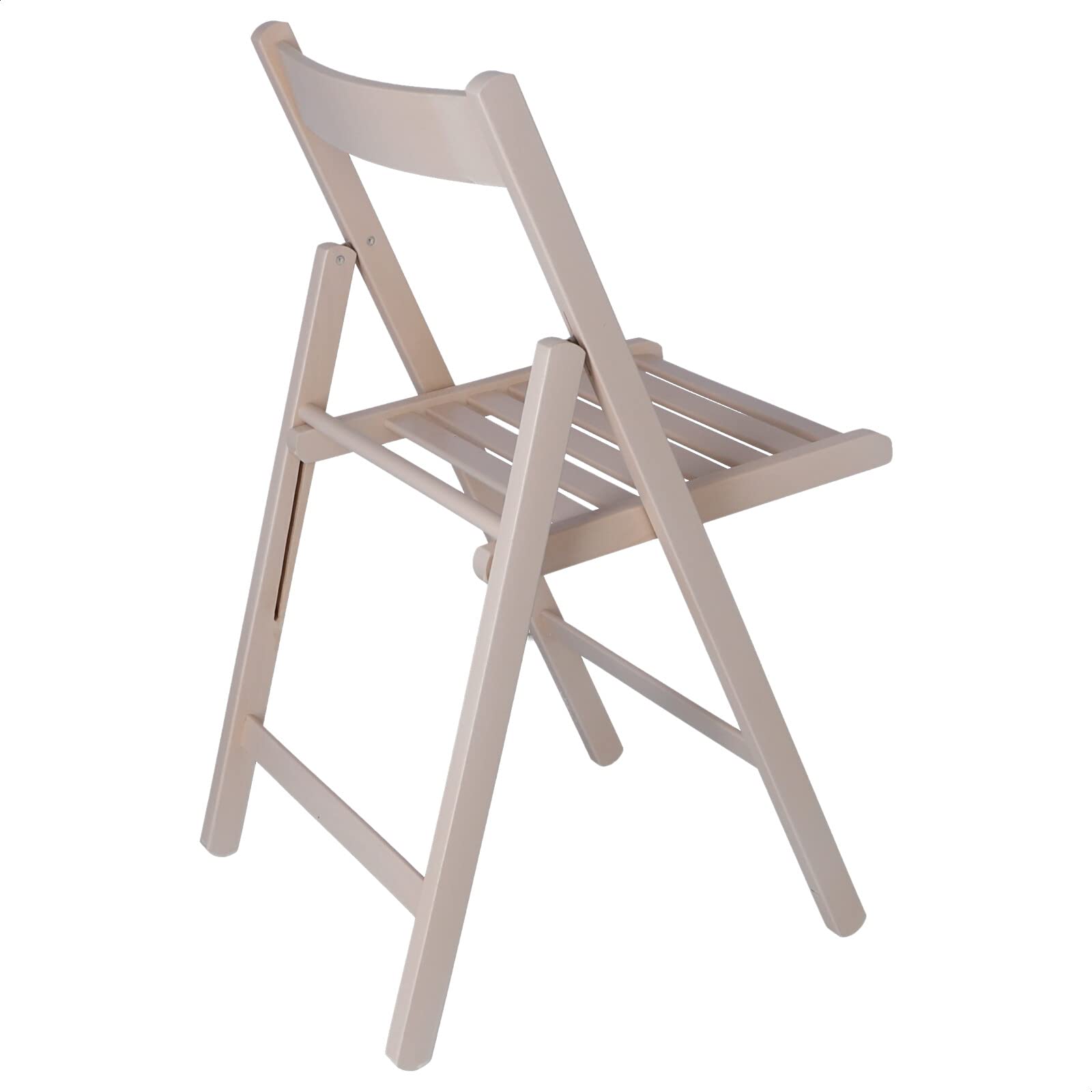 Mueblear 19016 - Sedia pieghevole bassa, in legno, 43 x 46 x 79 cm bianco