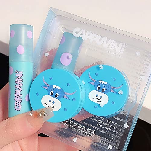 Piwine 2 Pcs Matte Lipstick Set, Natural Matte Velvet Lip Tint Smooth Crayon Lip Stain, Long Lasting Nude Brown Red Lip Mud Cheek Rouge Tint Cosmetics, Dual-Use For Lips And Cheek #TOP6